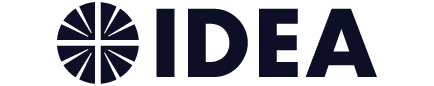 A black and blue logo for the company idd.