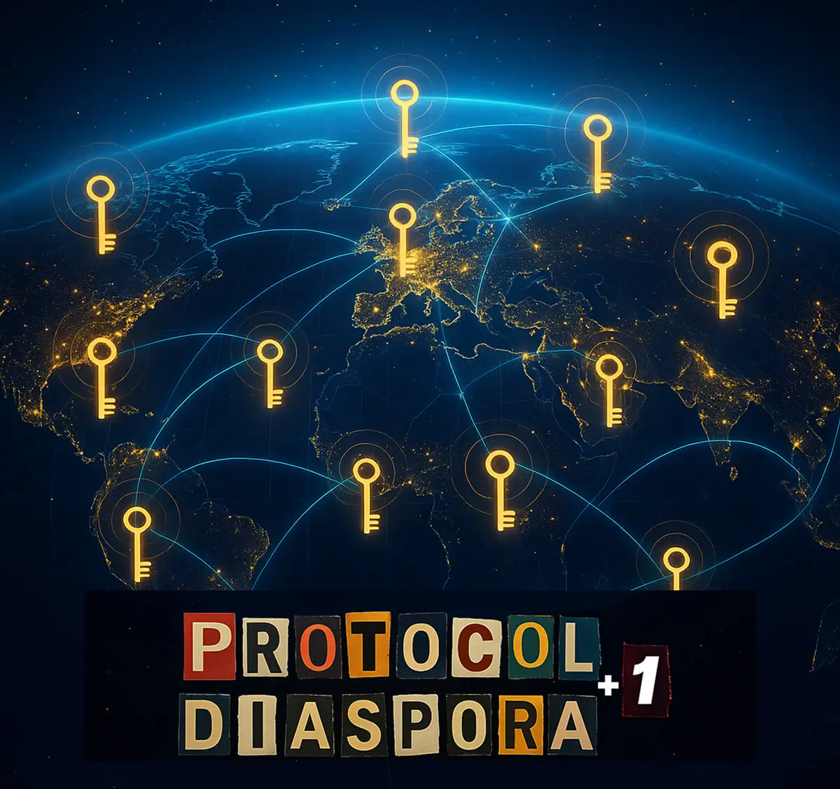Global network with keys and "Protocol Diaspora".
